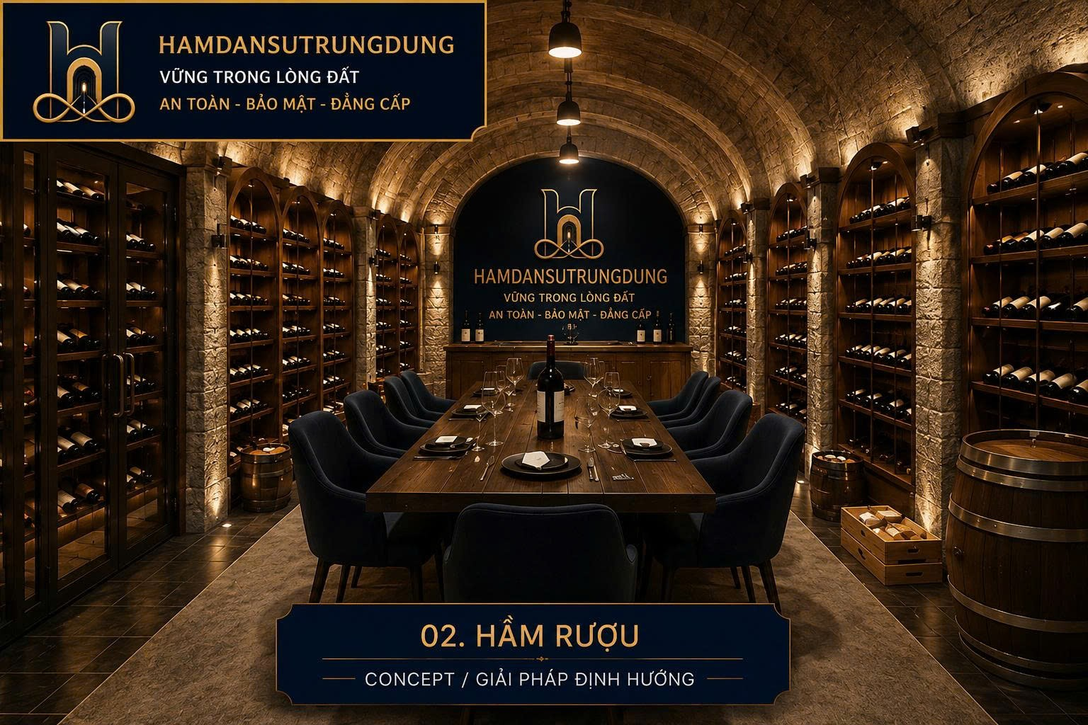Không gian ngầm và hầm lưu trữ đẳng cấp của HAMDANSUTRUNGDUNG